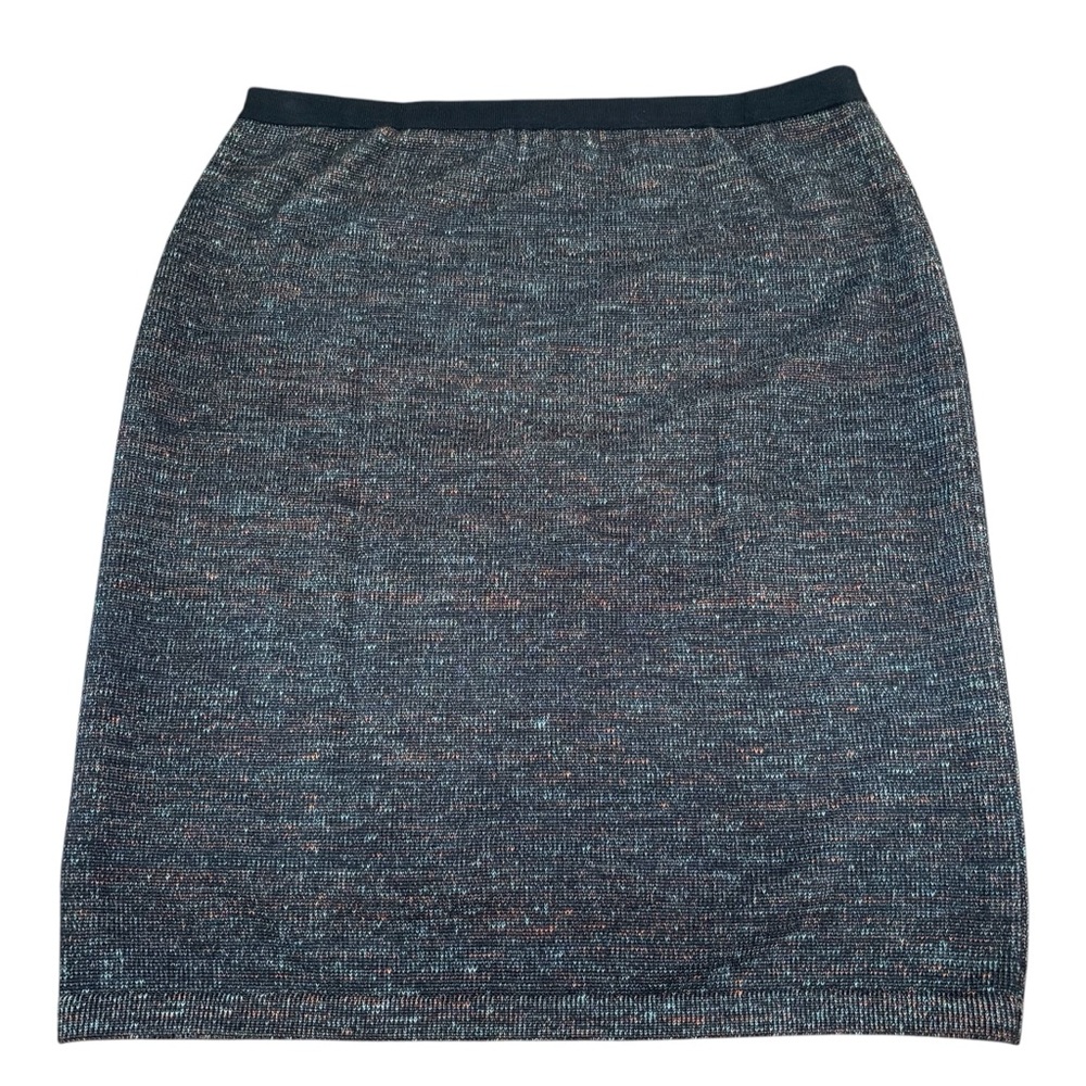 Peruvian Connection Baby Alpaca Pima Cotton Knee Length Knit Skirt size Large - Picture 2 of 6